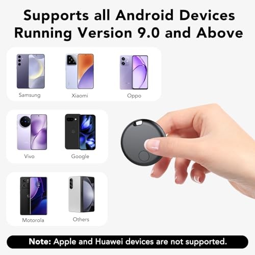 Air Tracker Tag for Android 4 Pack(NOT iOS or Huawei), 2 White&2 Black