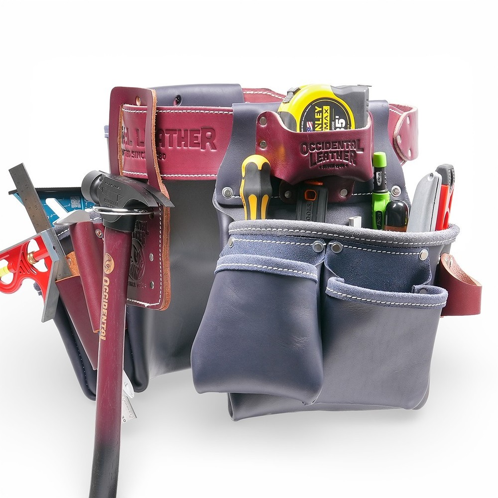 Occidental Leather NR5080DB Pro Framer™ Set with Double Outer Bag- Navy Red
