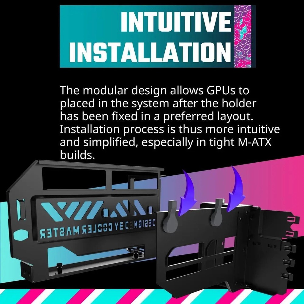 Cooler Master MasterAccessory Vertical Graphics Card Holder Kit V3 with Premium