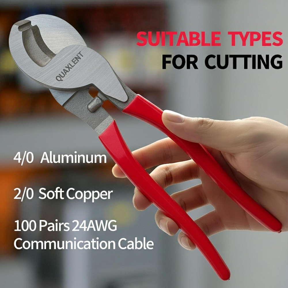 10 Inch Large Cable Cutter Heavy Duty High Leverage Big Wire Cutting Plier Tool