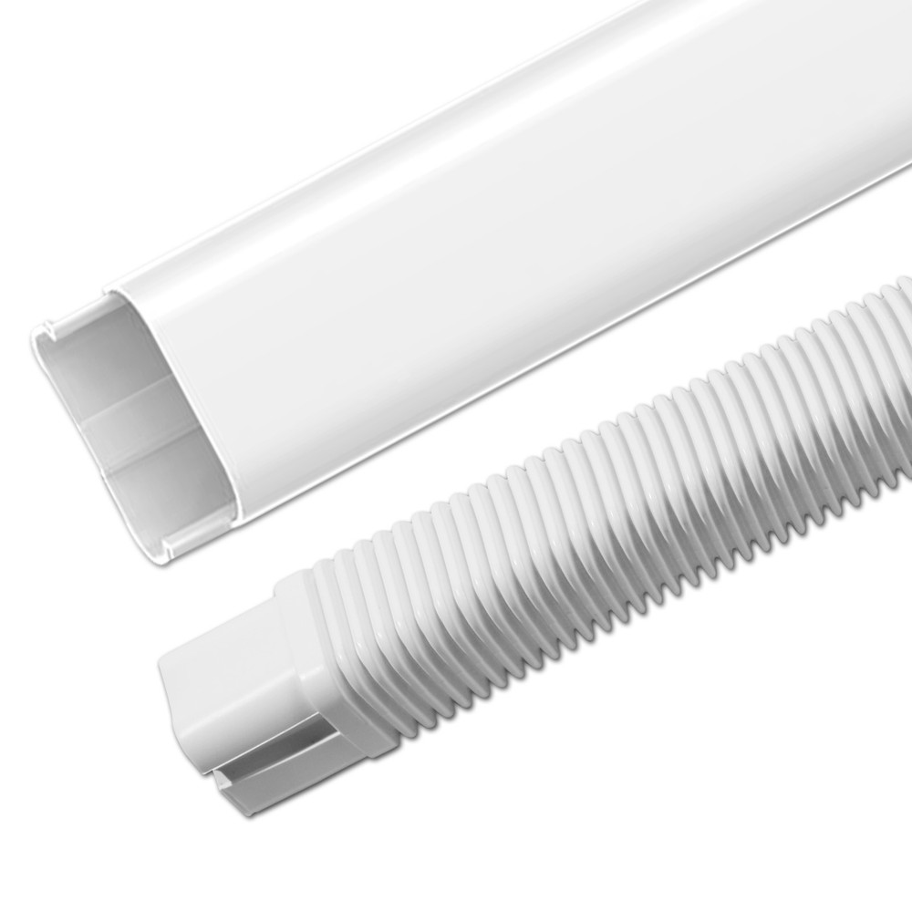 Decorative 3"x9.5 Ft Line Set Cover Kit for Mini Split & Central AC Systems