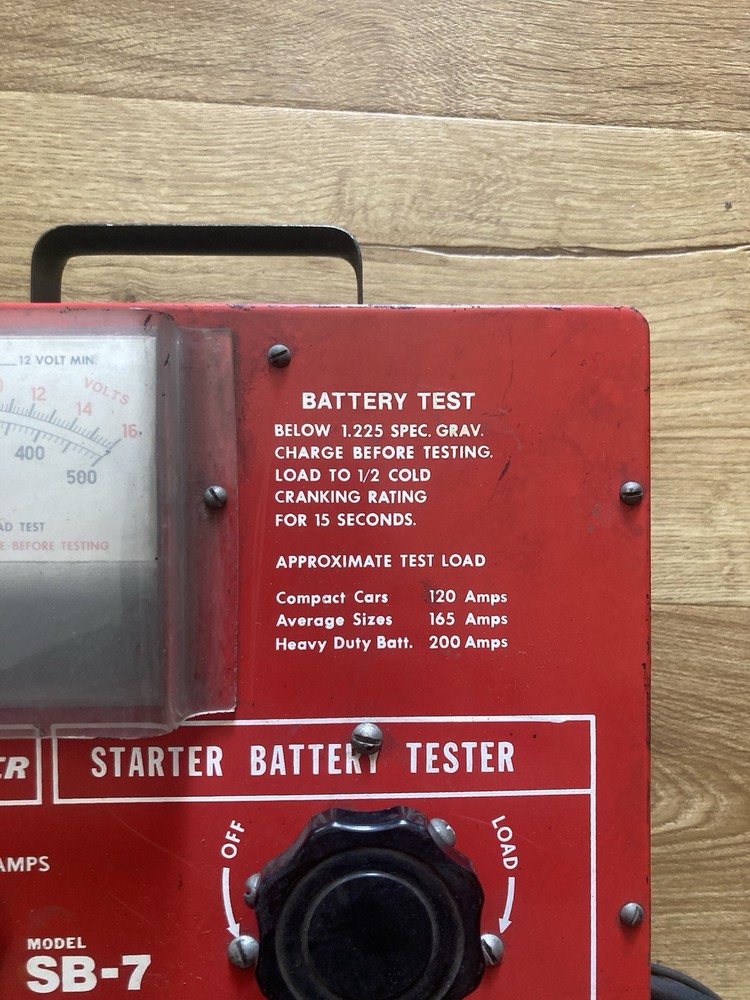 Vintage Variable Load Battery Electrical System Tester Auto meter Autometer SB-7