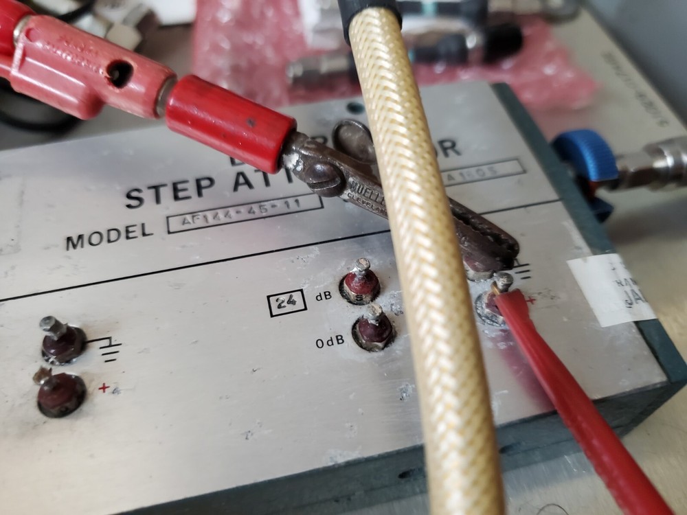 Weinschel AF-144-45-11 Binary Step Attenuator 3, 6, 12, & 24 dB TESTED BAD!