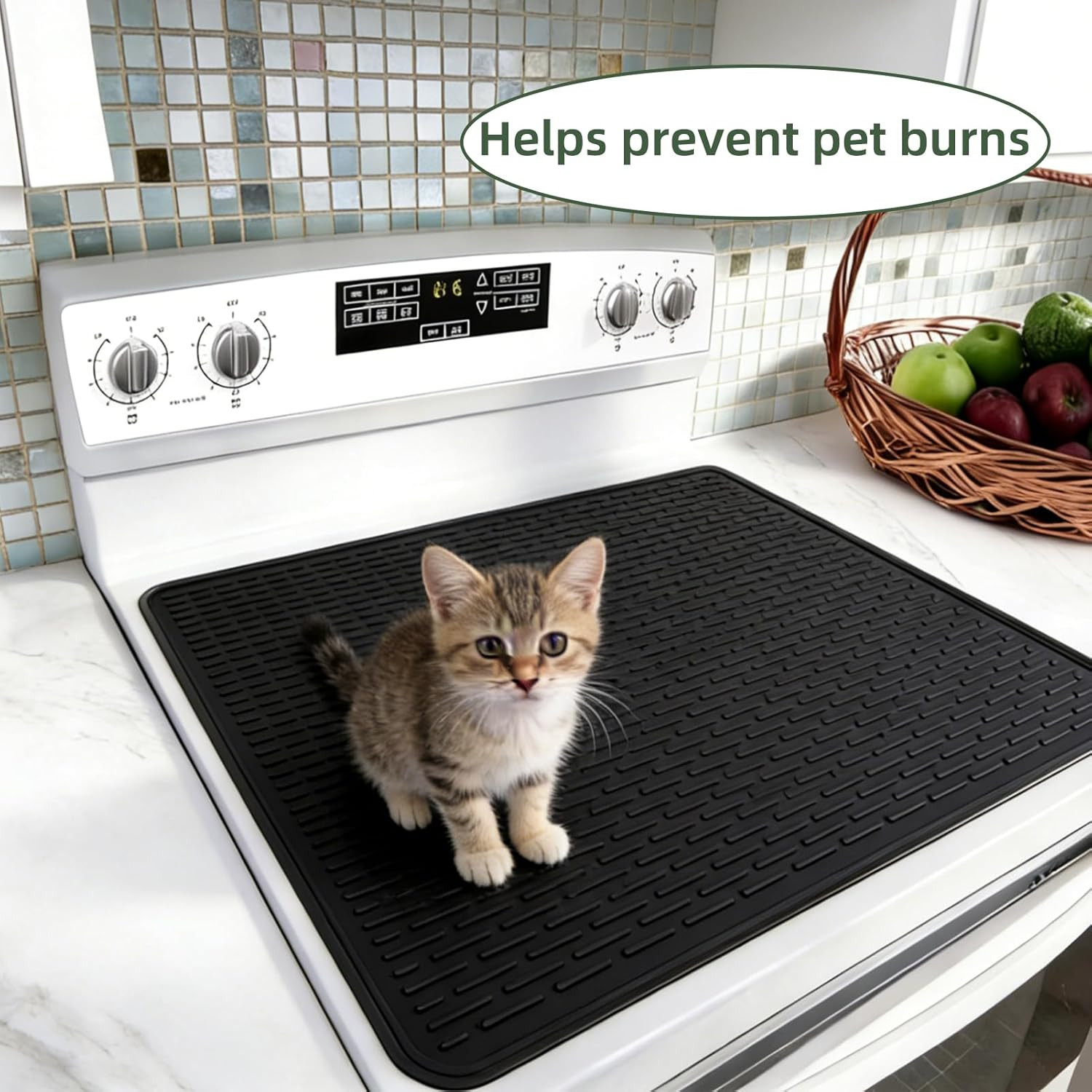 Stove Top Cover for Electric Stove - Silicone Stove Mat for Glass Top Stove, Gla