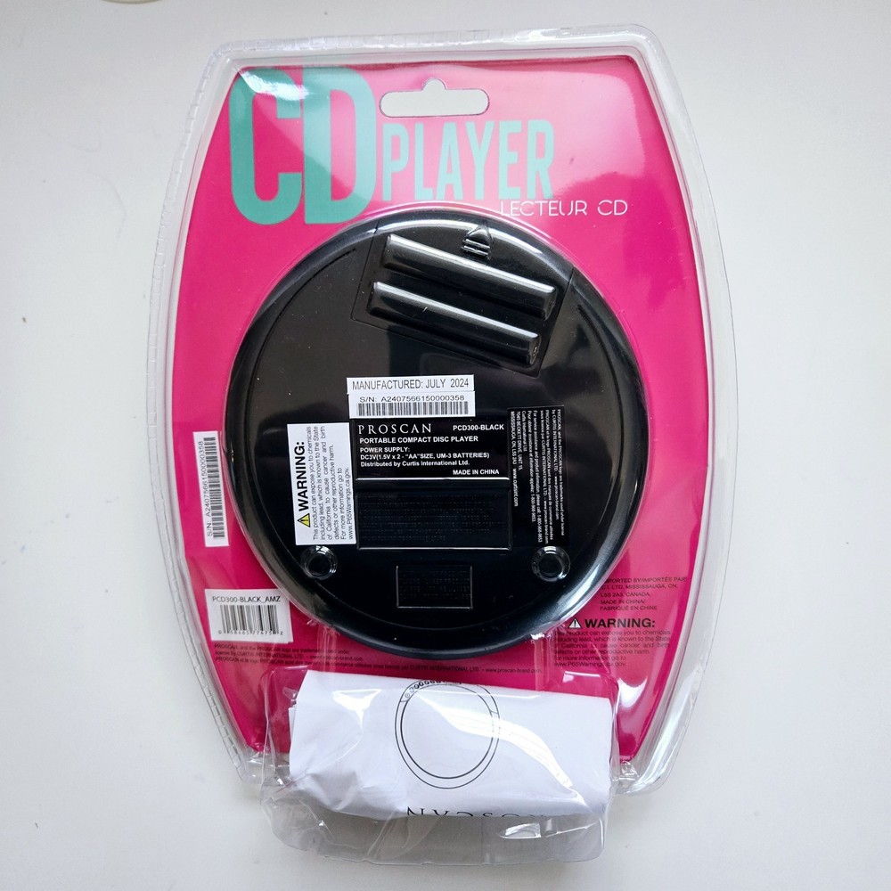 Proscan Personal Portable Compact Disc CD Player Black