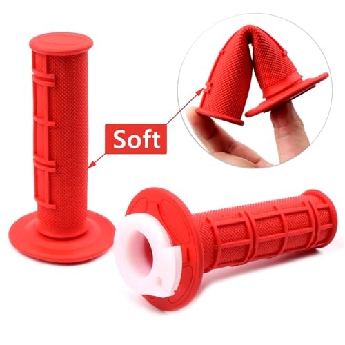 7/8" 22mm Twist Throttle Accelerator Soft Rubble Handle Grip Cable kit for Red