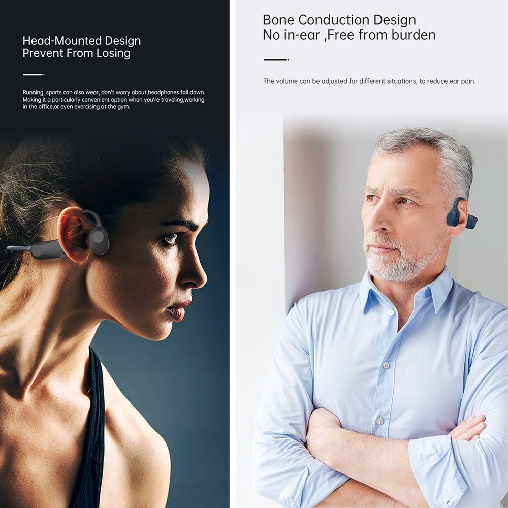 Bone Conduction Hearing Aids for Deafness Bluetooth Noise-Cancelling 1619