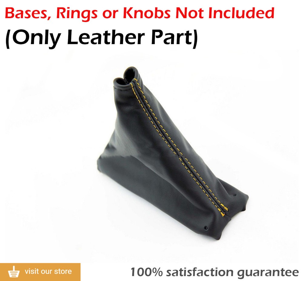 Automatic Shift Boot Leather Synthetic for Corvette C4 84-89 Yellow Stitch