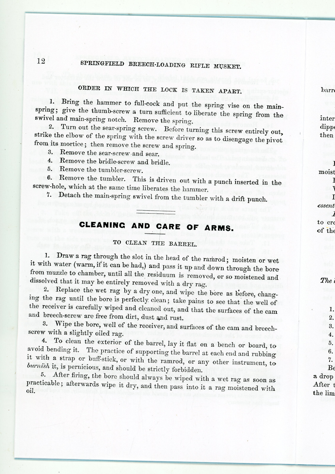 Indian Wars Manual for 1868, 72, 84 Springfield Reprint