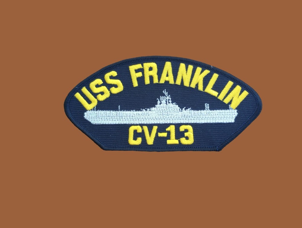 U.S NAVY SHIP HAT PATCH USS FRANKLIN CV-13 SHIP PATCH U.S.A MADE