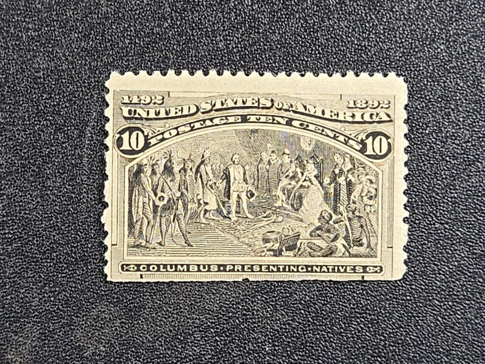 1892 U.S. 10 cent Columbian- Scott# 237 - Mint, NEVER hinged stk#MN2