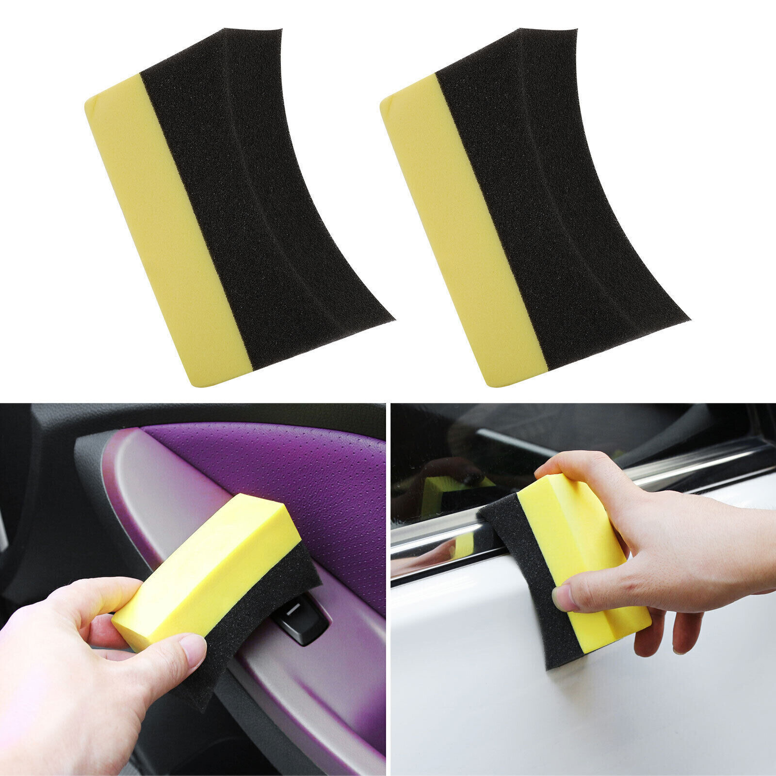 12X Tire Dressing Applicator Pad Car Contour Sponge Gloss Shine Protectant Wheel