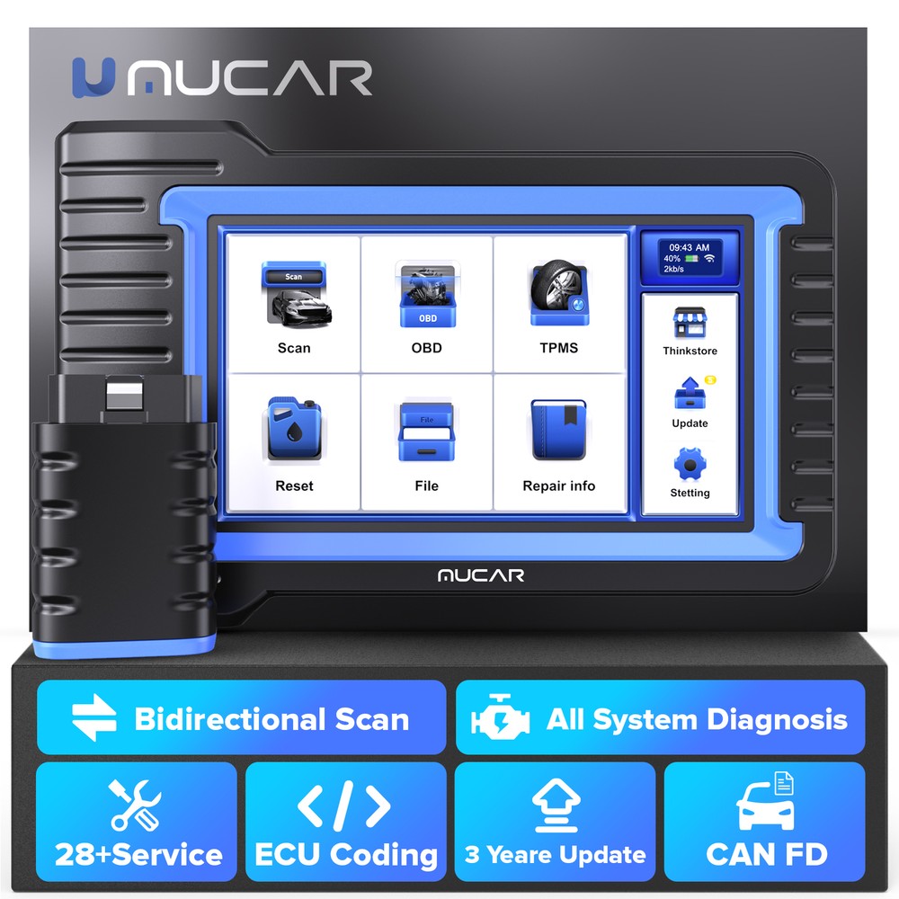 2025 MUCAR VO7S Bidirectional Car Diagnostic Scanner Tool All System K-ey Coding