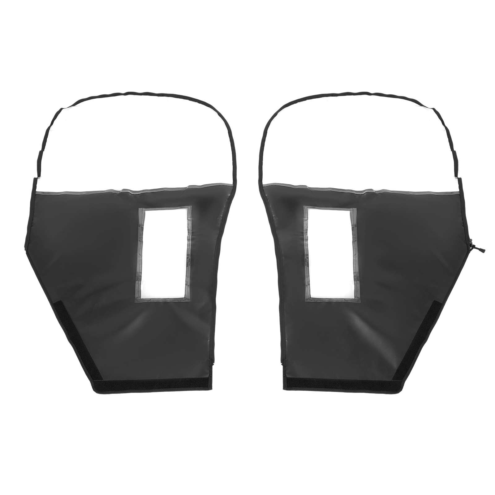 Black+Clear Soft Door UTV Cab Enclosure For 15 Kawasaki Mule 600 610 4x4 XC