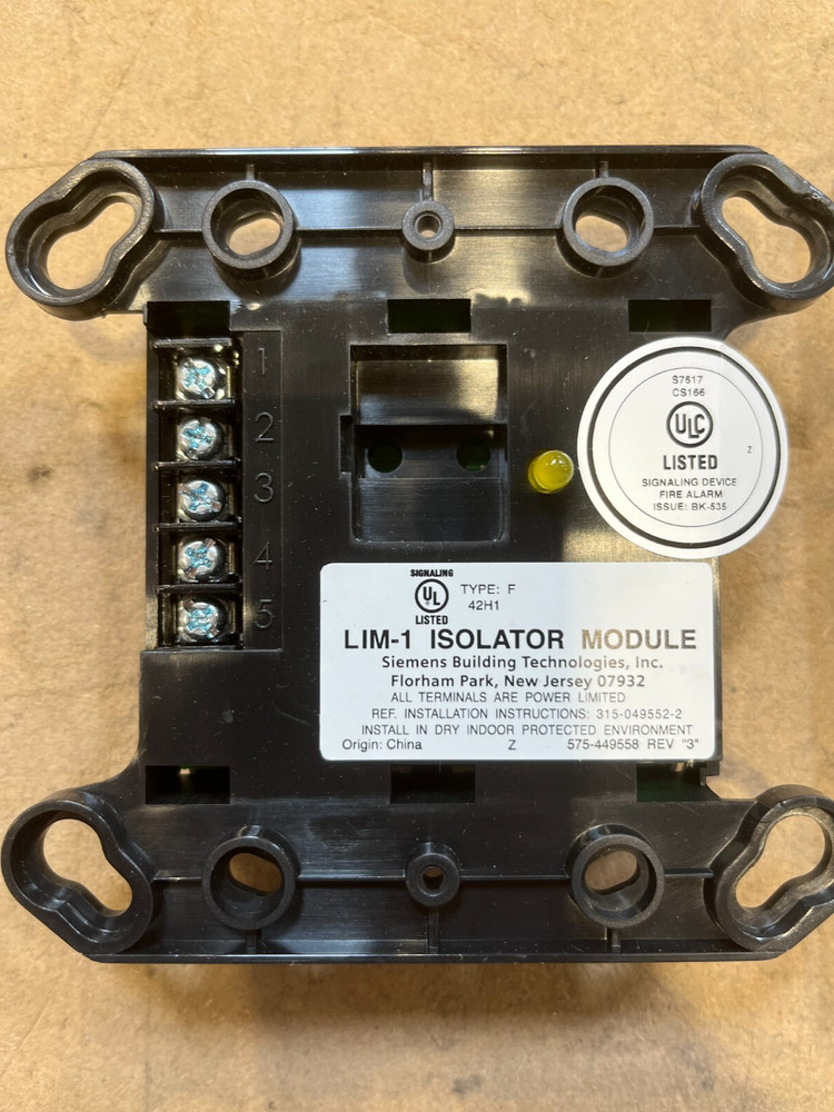 Siemens LIM-1 Line Isolator Module