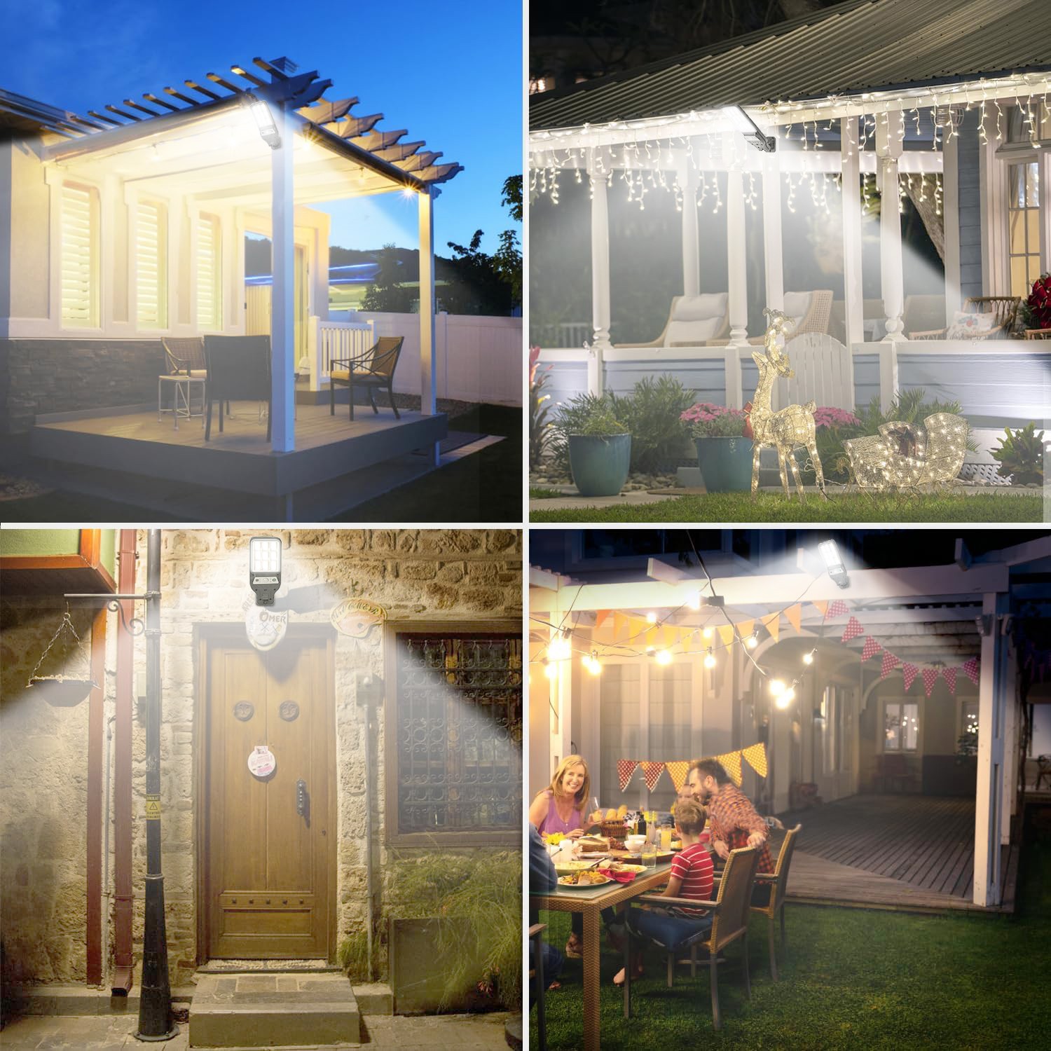 3PCS Outdoor Solar Wall Light LED Motion Sensor Bright Flood Street Lamp 3 Modes