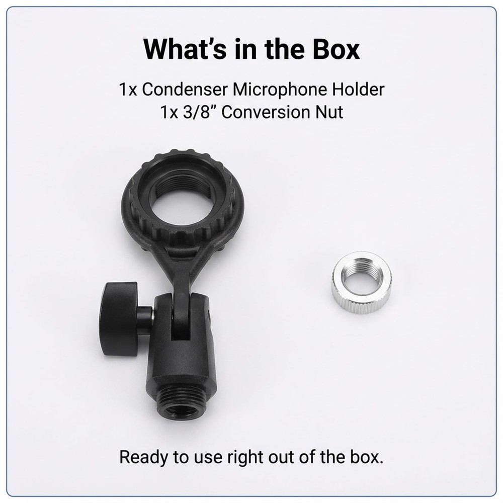 Microphone Holder for Mic Stand Condenser Mic Shock Mount Standard Interface ...