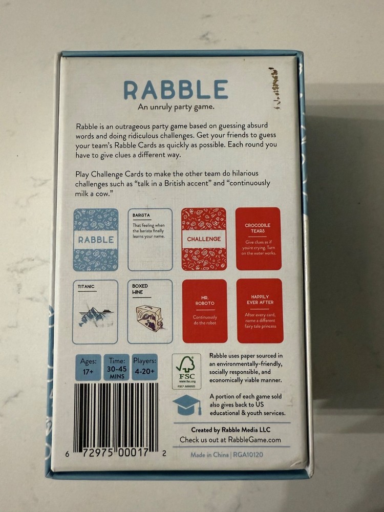 Rabble Card Games Rabble Box