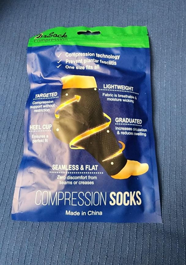 ONE Pair Dr. Sock Compression Socks , Reduces Swelling, One Size Fits All