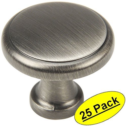 *25 Pack* Cosmas Cabinet Hardware Antique Silver Round Cabinet Knobs #9985AS