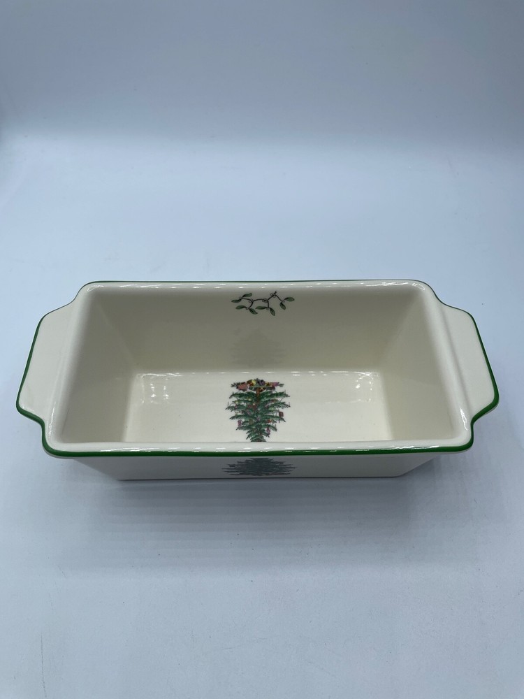 Spode Christmas Tree Mini Bread Pan 7.75" x 3.5" Multicolor