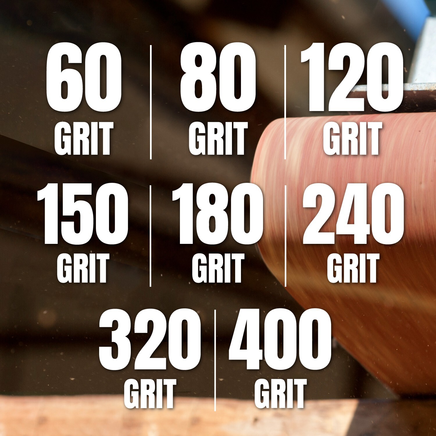 POWERTEC 2 x 42 inch 60 Grit Sanding Belt Aluminum Oxide Sandpaper 10PK 424206A