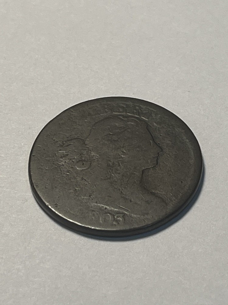 1803 Draped Bust Large Cent Penny US 1c Copper Type Coin