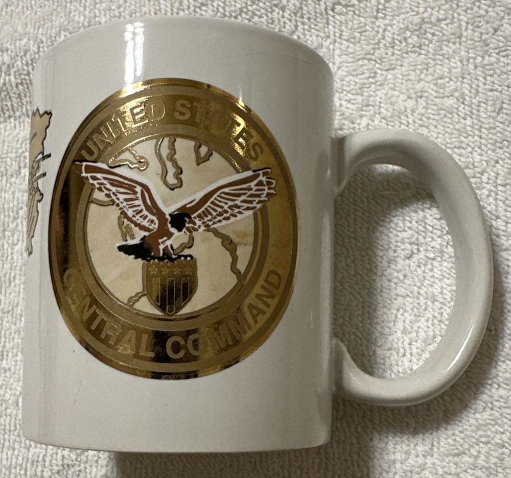 VINTAGE MILITARY US Central Command COFFEE MUG Ceramic