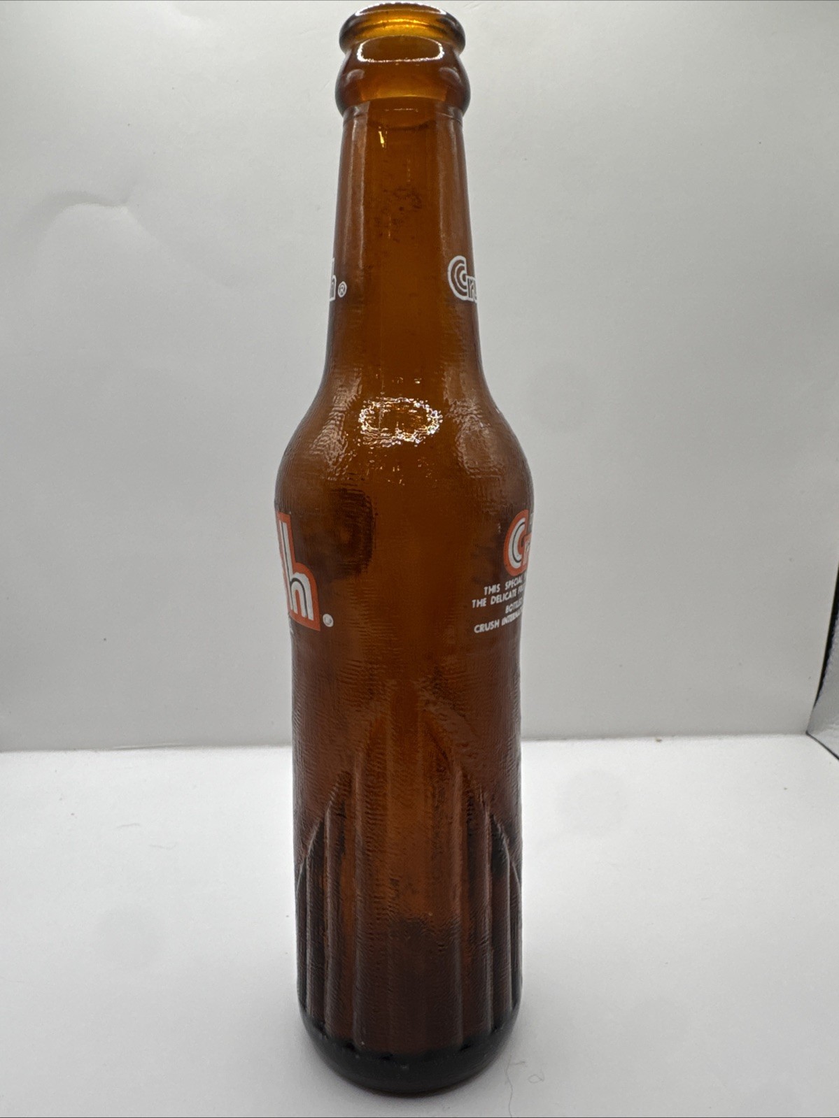 Orange Crush 10 oz Amber Brown Soda Bottle