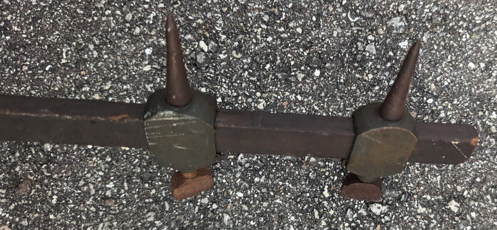 Vintage Brass & Wood Trammel Points