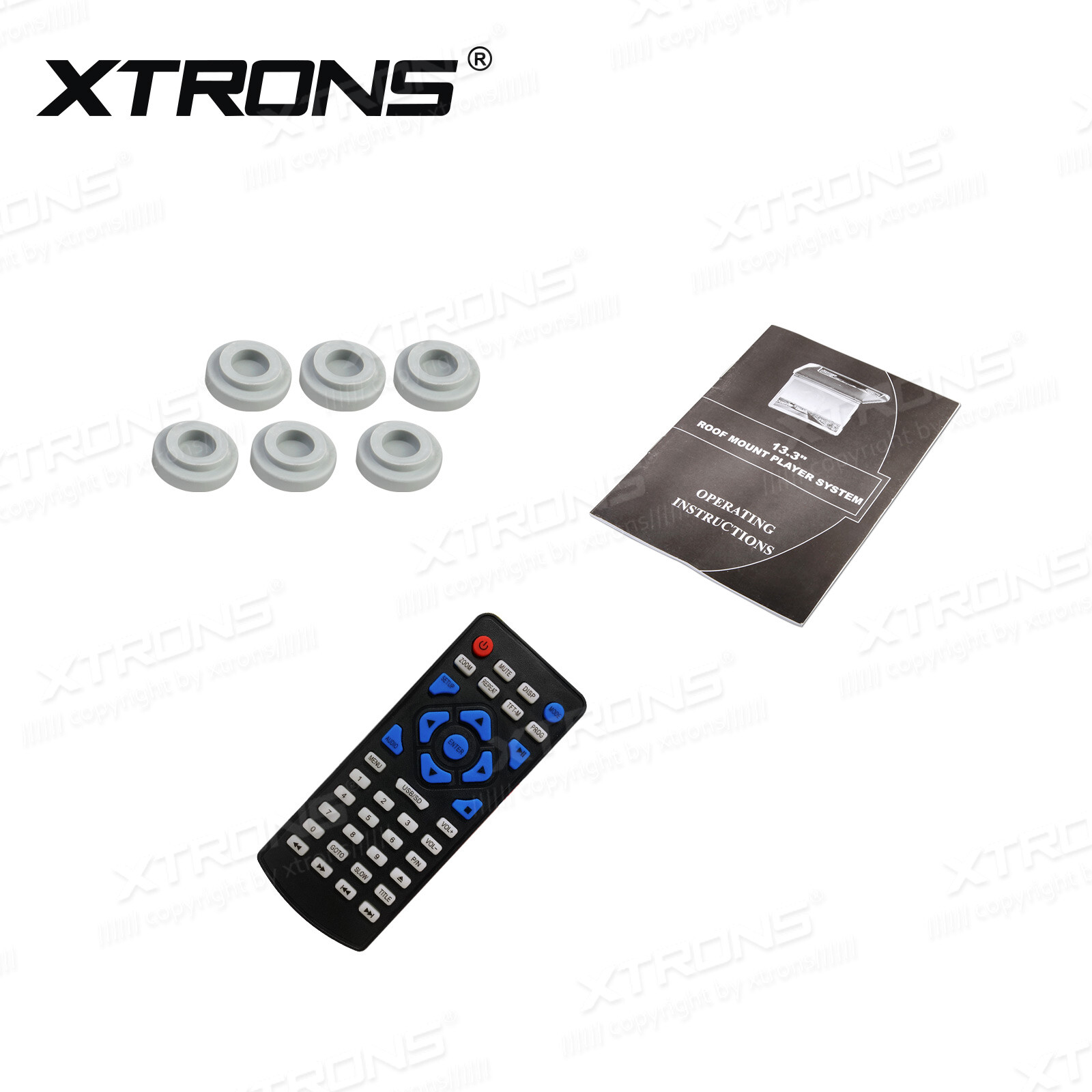 13.3" Car Roof Overhead DVD Player Mount Flip Down Monitor HDMI/USB/SD 1080P HD