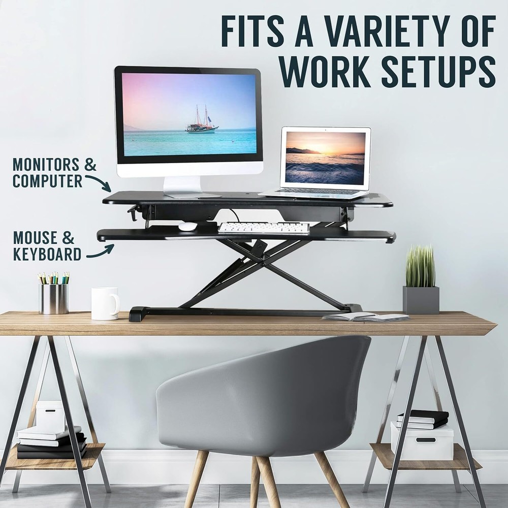TechOrbits Black Standing 37" Desktop Converter