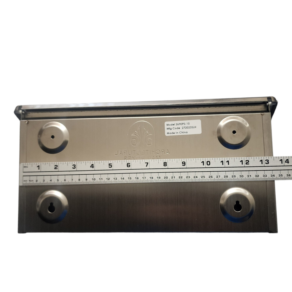 Architectural Mailboxes Venice Stainless Steel Wall Mount Mailbox Small