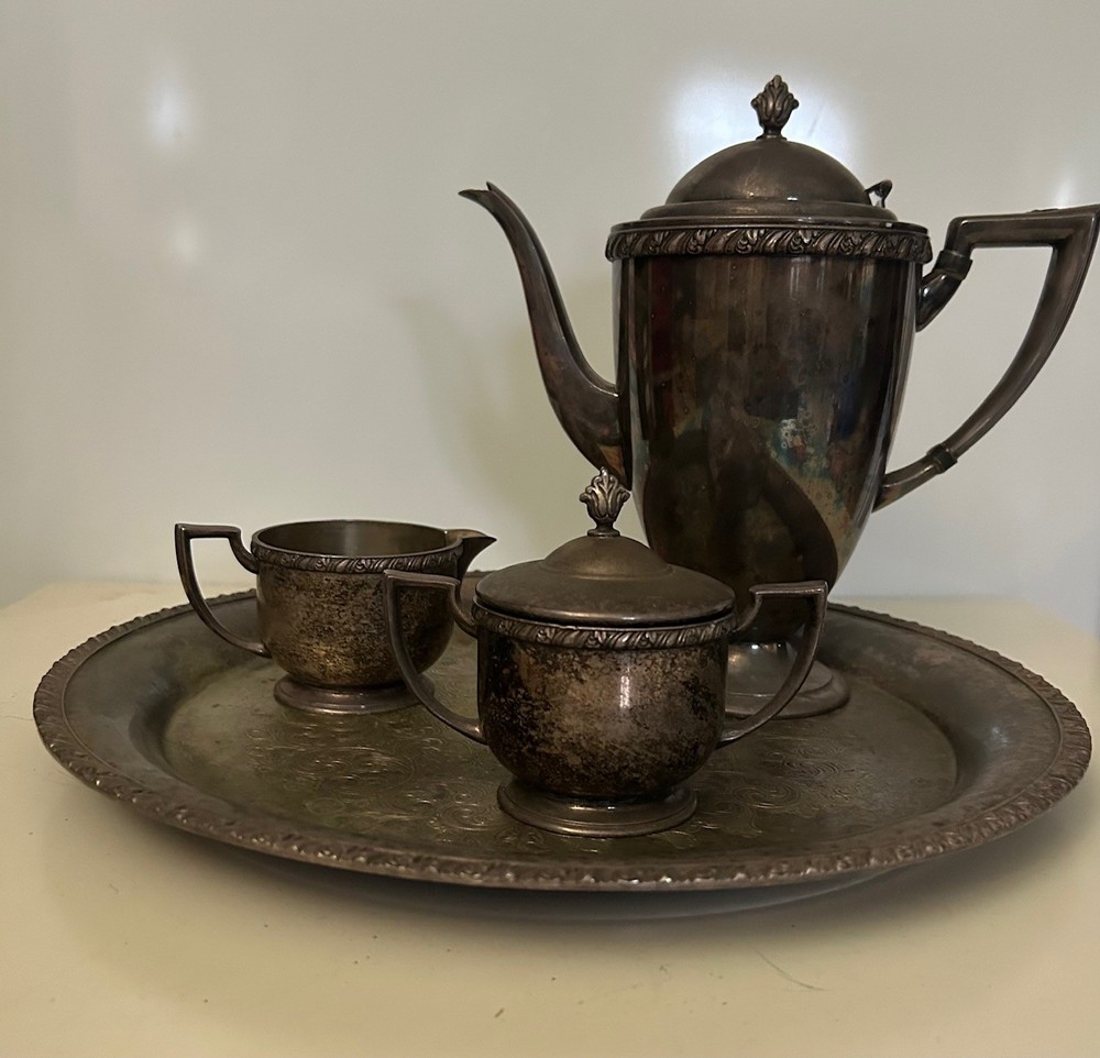 Wm Rogers Silver Plated Coffee/Tea Set Vintage Four-Piece