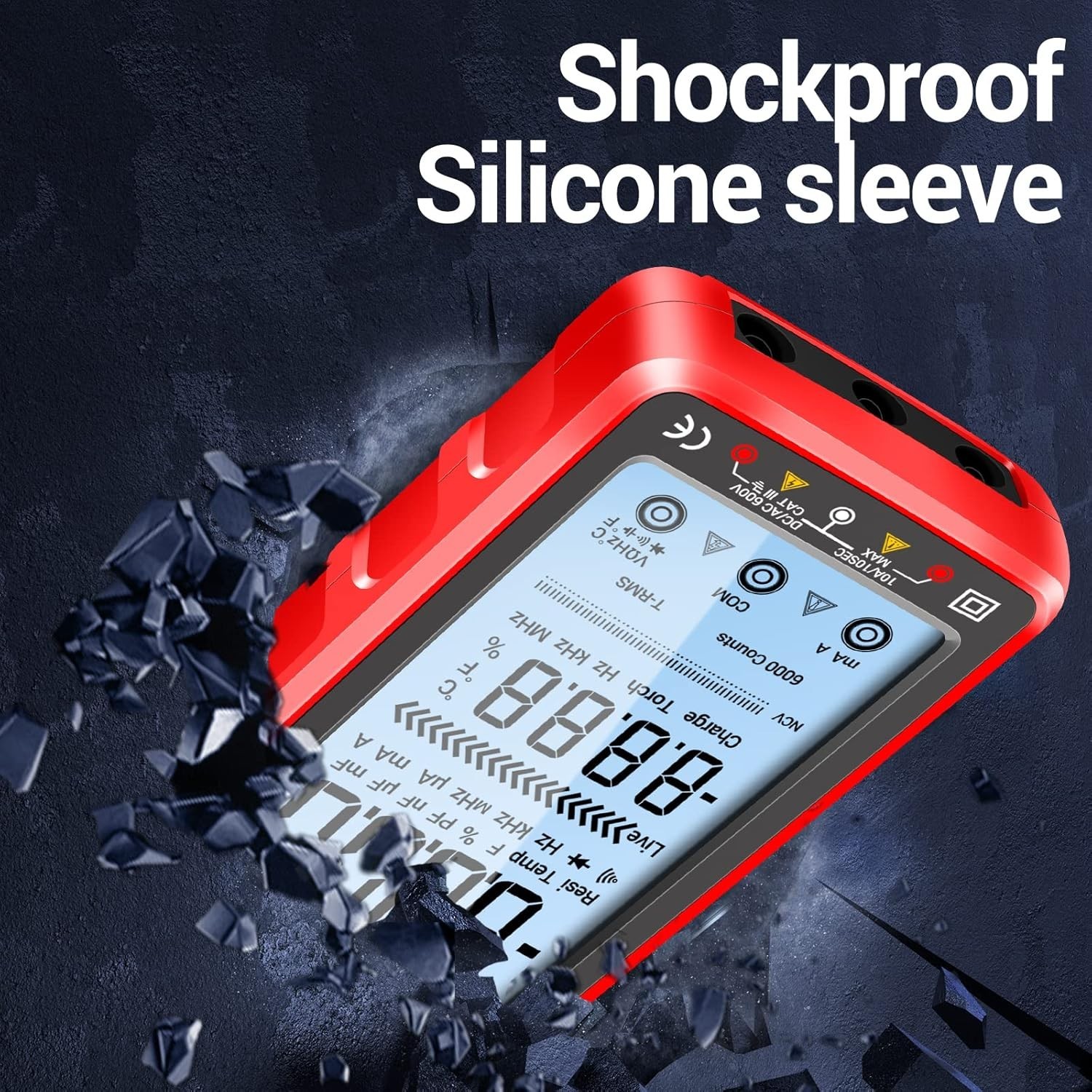 Digital Multimeter Tester Auto-Ranging TRMS 6000 Counts Voltmeter Smart Rech...