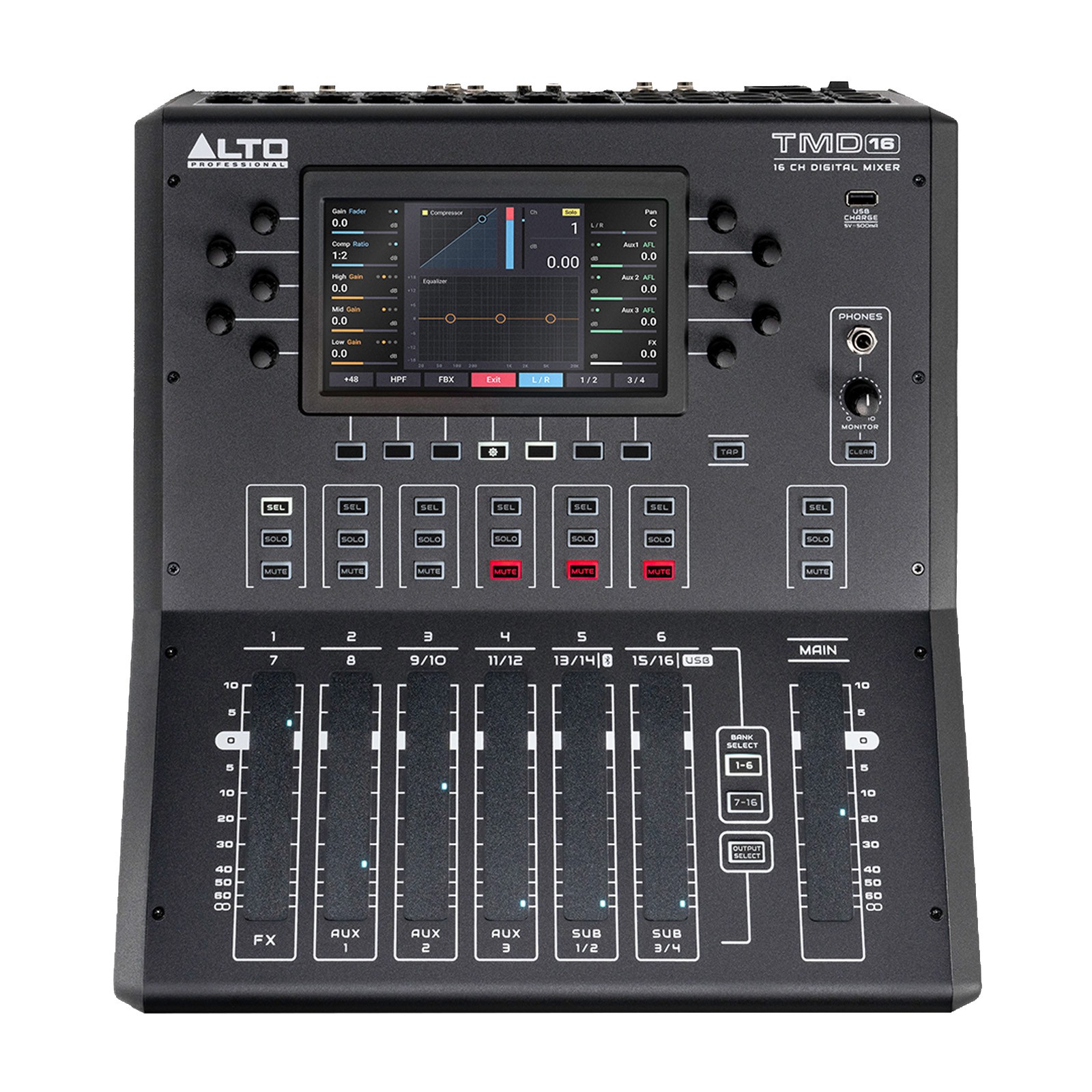 Alto Professional TMD16 16-Channel Digital Mixer with Bluetooth & USB