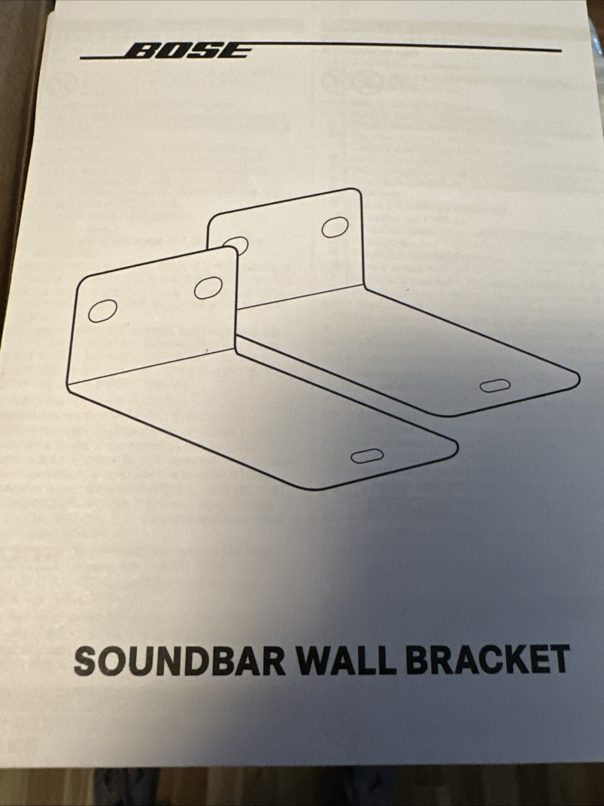 Bose Wall Bracket Soundbar Wall Bracket Black (802171-0010) NOS