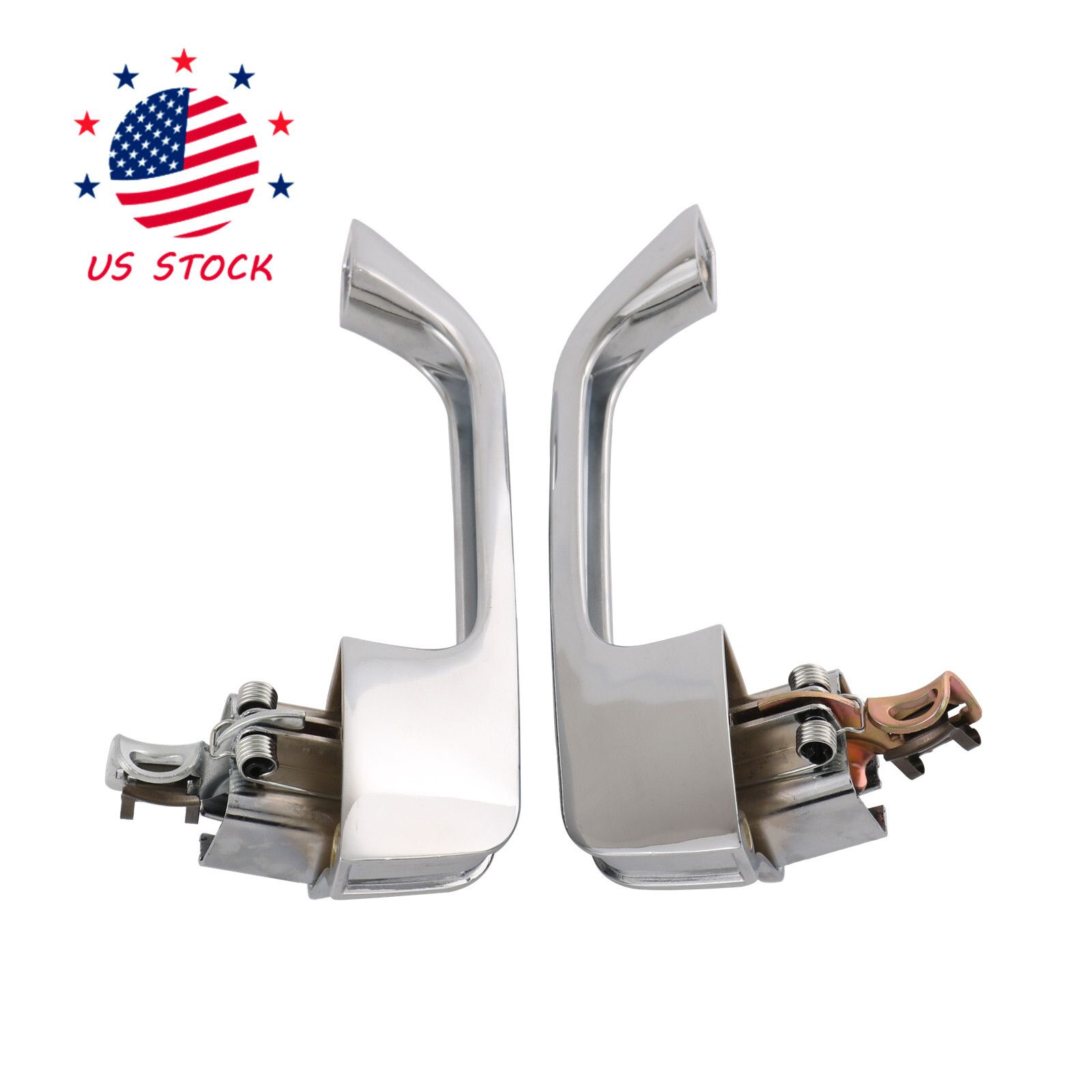 Set 2× Chrome Outer Outside Exterior Door Handle Pair for Chevy GMC Pickup Truck