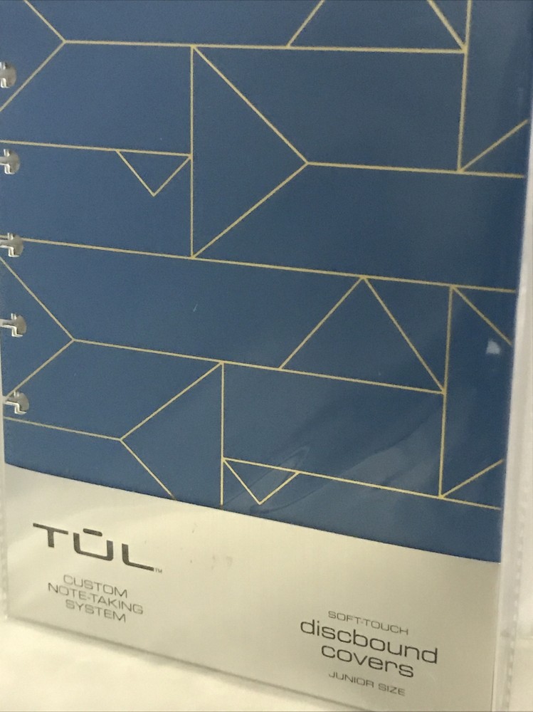 TUL Discbound Notebook Covers, Junior Size, Navy Geo, 2 Covers