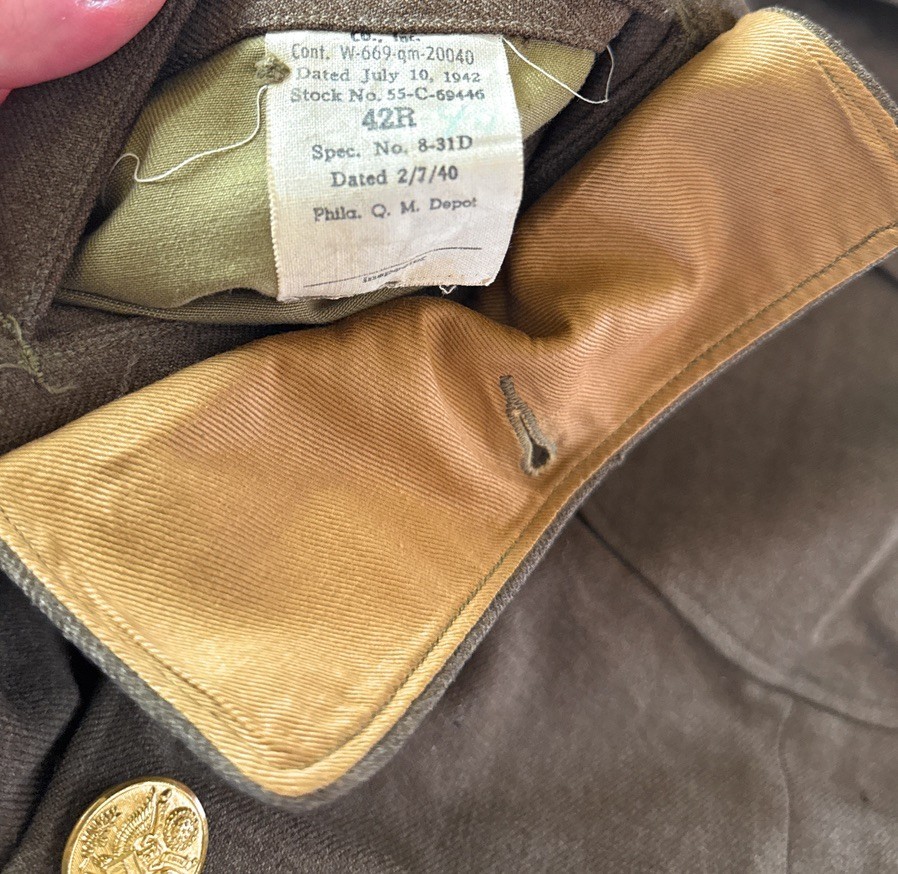 WWII Army Coat Jacket Brown