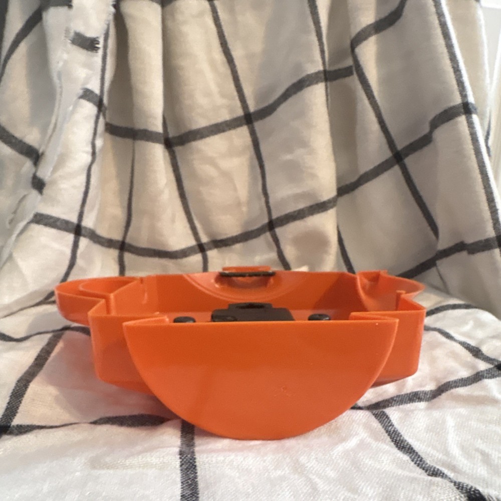 Orange Ceramic Teapot Shape Wall Clock Quartz Battery Powered Kitchen