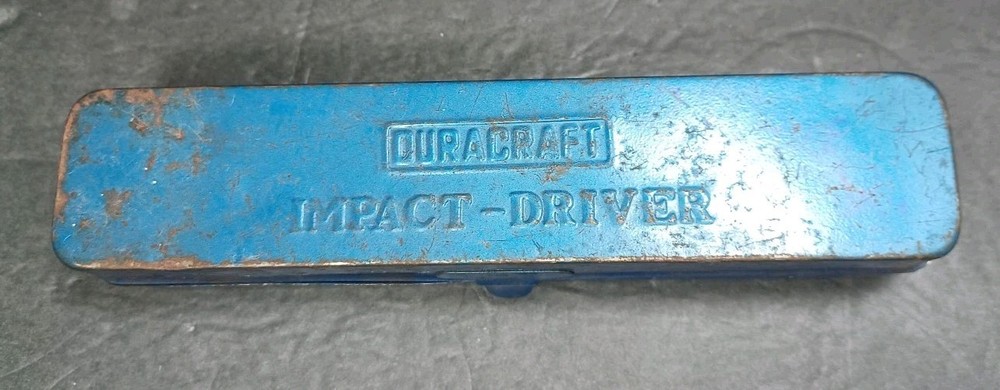 Vintage Duracraft #2500 Impact-Driver Bits Metal Case w Instructions- Untested