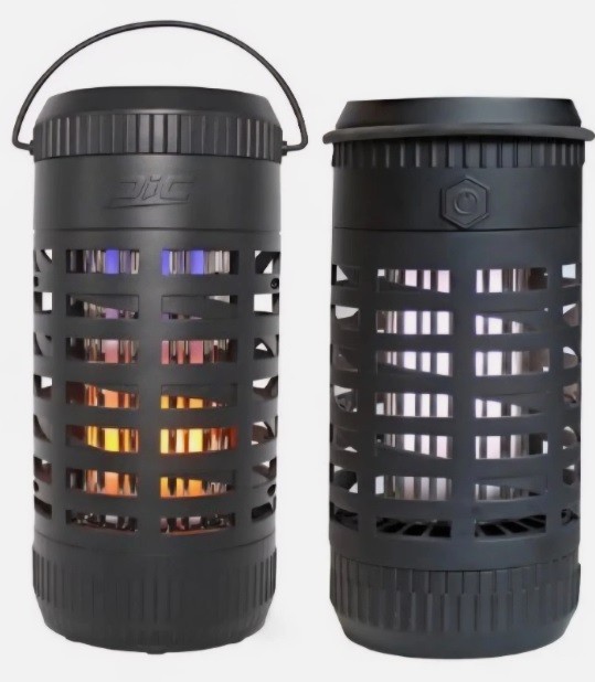 2-Pack PIC - Portable Bug Zapper Insect Killer Solar Lantern LED Flame Effect