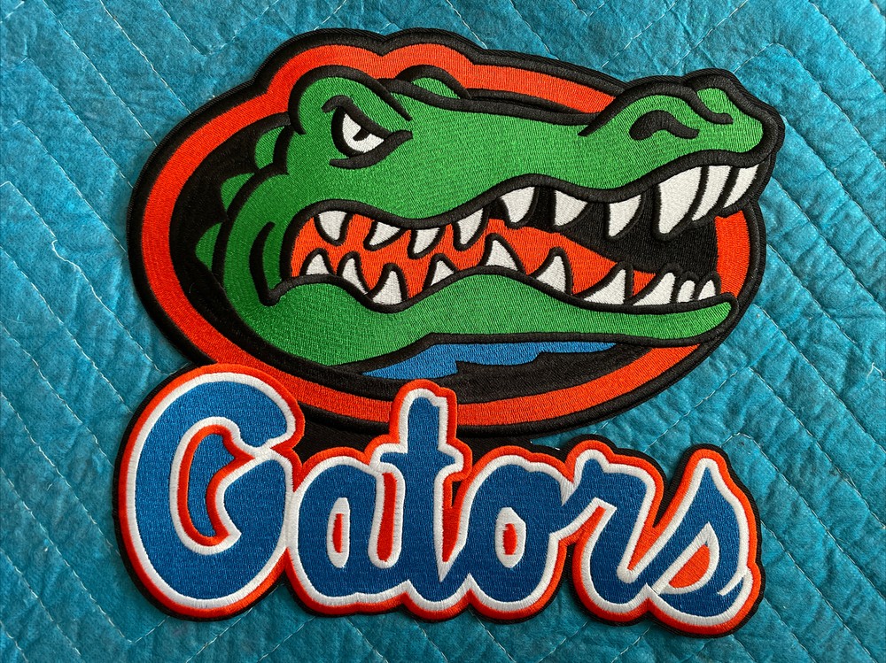 Huge 9.5” Florida Gators Embroidered Iron On Jacket Patch
