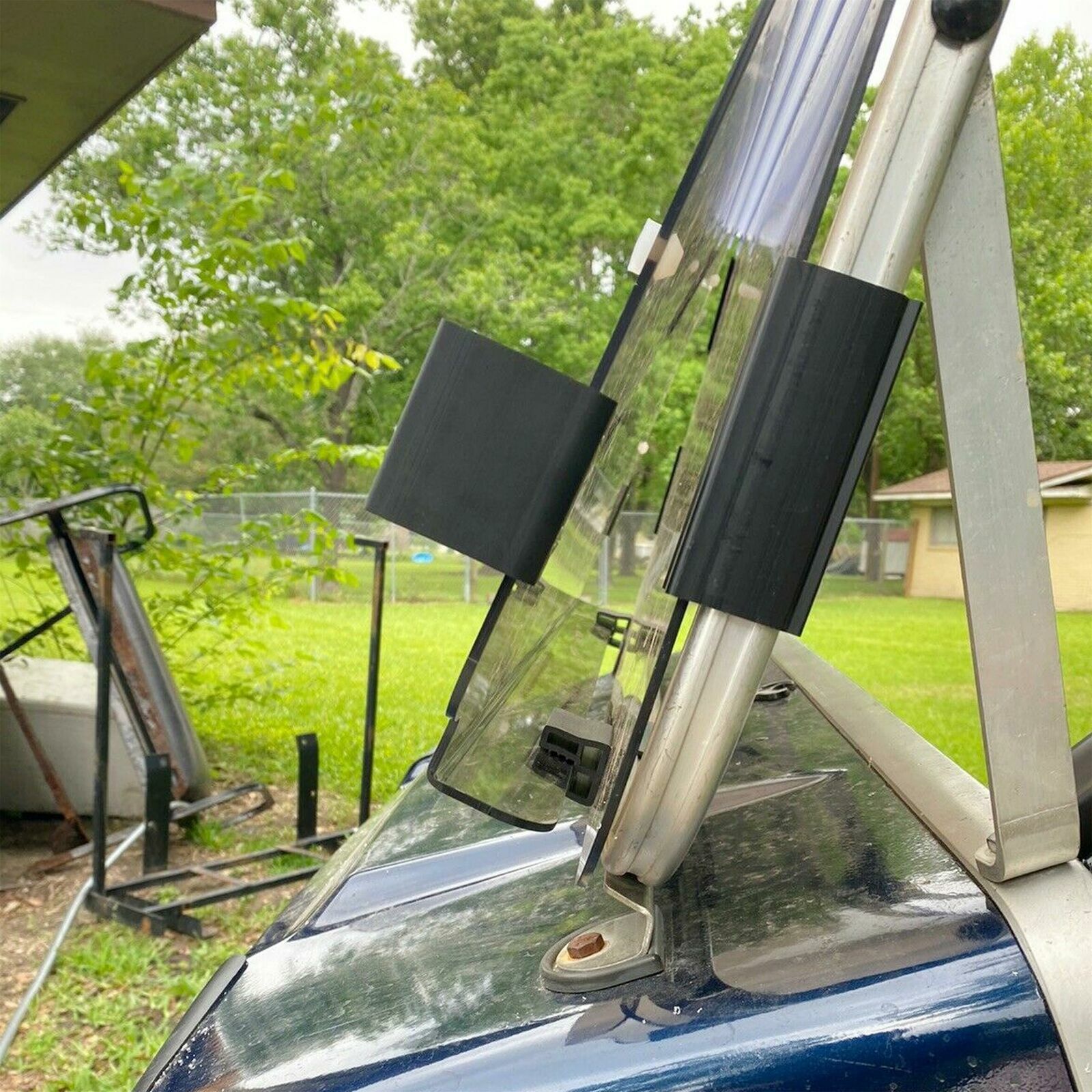 Folding Acrylic Smoke Tinted Windshield for 1982-2000.5 Club Car DS Golf Cart