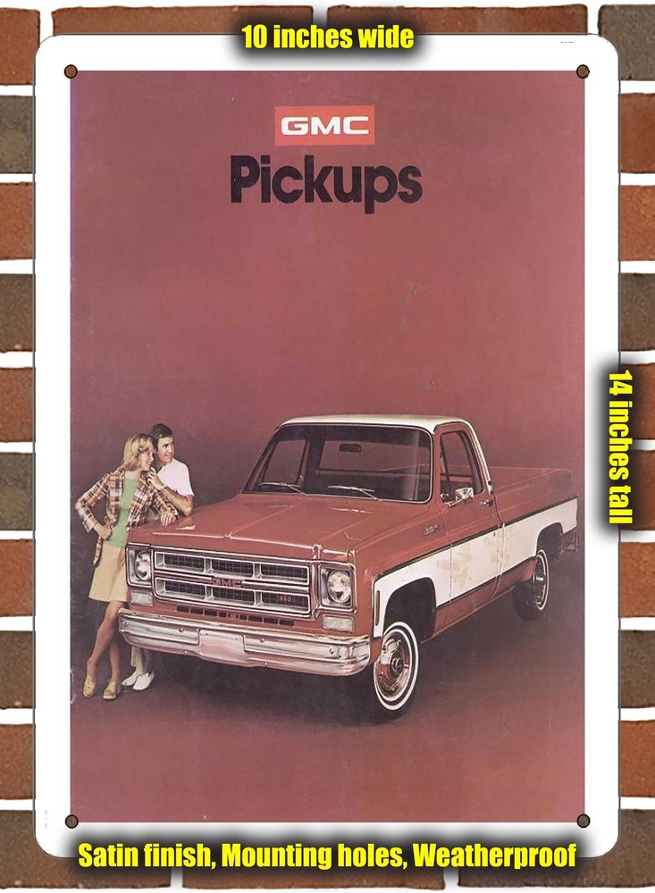 Metal Sign - 1975 GMC Pickups