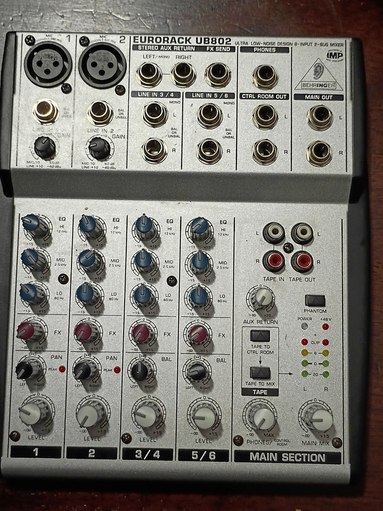 behringer eurorack UB802 invisible mic preamp (imp) *especially nice condition