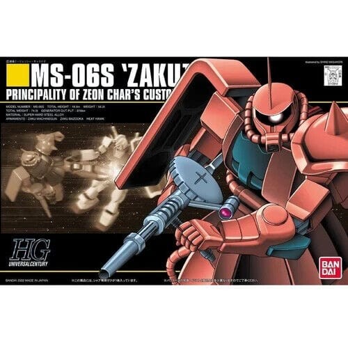 HGUC 1/144 #32 MS-06S Char's Zaku II Model Kit Bandai Hobby