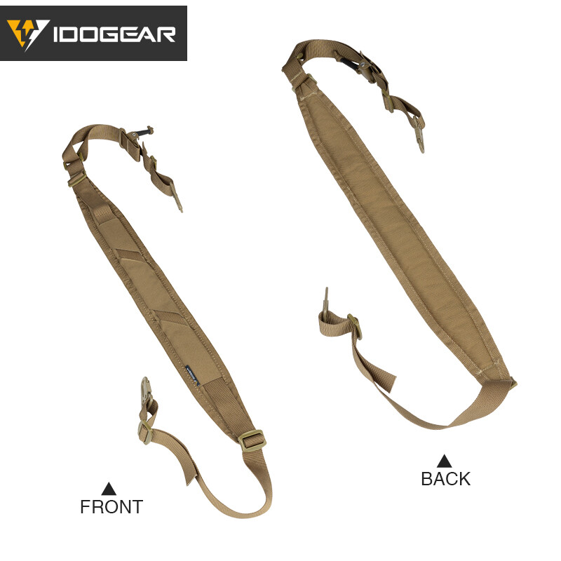 IDOGEAR Tactical Rifle Sling Ferro Style Slingster 2 Point Quick Pull Tab Army
