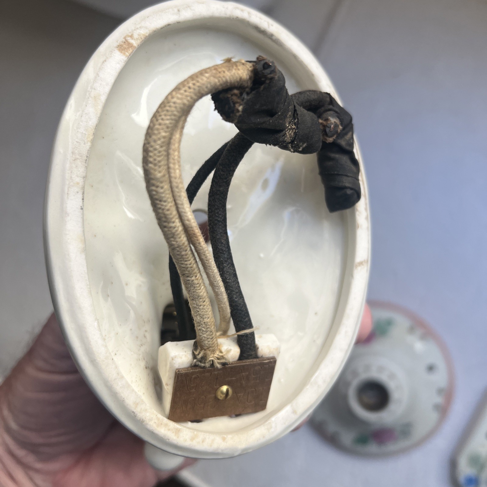 4 Antique Wall Light Sconce & Fixtures - 1 Porcelier #7H